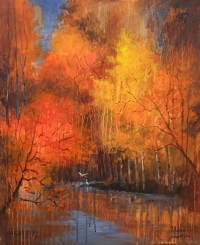 Tahir Bilal Ummi, 24 x 30 Inch, Oil on Canvas, Landscape Painting, AC-TBL-101